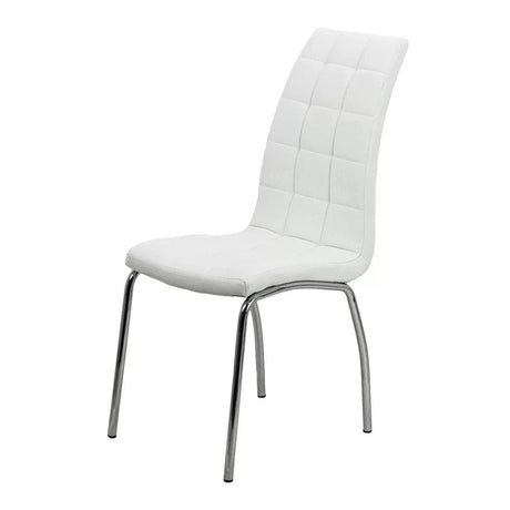 Scaun living piele buretat cadru otel cromat BUC231 Vegas