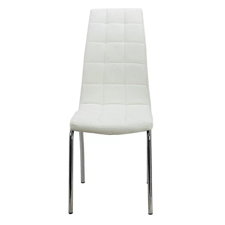 Scaun living piele buretat cadru otel cromat BUC231 Vegas