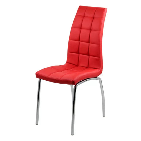 Scaun living piele buretat cadru otel cromat BUC231 Vegas