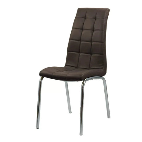 Scaun living piele buretat cadru otel cromat BUC231 Vegas