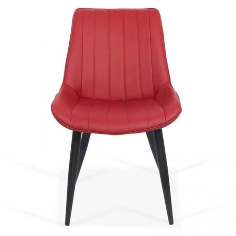 Scaun living piele capitonat cadru metalic negru BUC203 Club