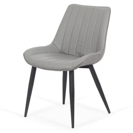 Scaun living piele capitonat cadru metalic negru BUC203 Club