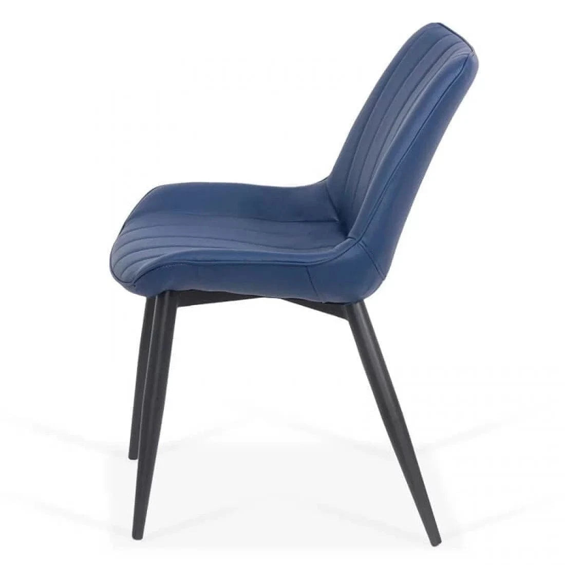 Scaun living piele capitonat cadru metalic negru BUC203 Club