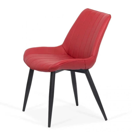 Scaun living piele capitonat cadru metalic negru BUC203 Club