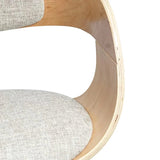 Scaun living stofa buretat cadru lemn lacuit BUC014 Mills CREM