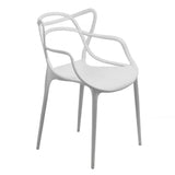 Scaun plastic terasa cadru fix stivuibil HRC599 Barex ALB