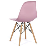 Scaun terasa sezut plastic picioare lemn fag BUC232P Sunny