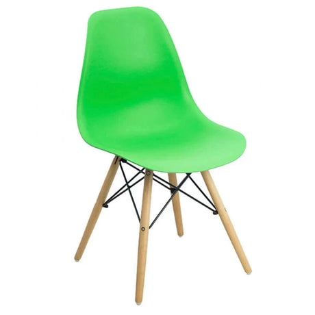 Scaun terasa sezut plastic picioare lemn fag BUC232P Sunny VERDE DESCHIS