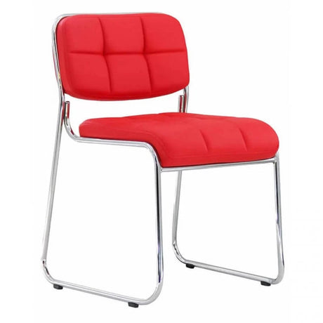 Scaun asteptare piele cadru cromat HRC608 Conference Pro ROSU