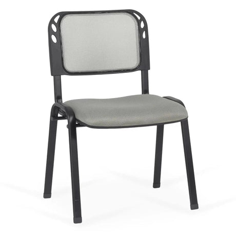 Scaun conferinta stofa sezut buretat cadru metalic fix HRC600 Aero Ace GRI DESCHIS