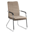 Scaun vizitatori catifea cadru cromat fix OFF833V Atrium BEJ