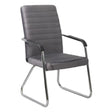 Scaun vizitatori catifea cadru cromat fix OFF833V Atrium GRI INCHIS