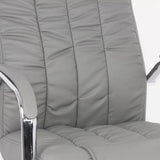 Scaun vizitatori piele cadru cromat fix OFF8115 Supreme Finesse