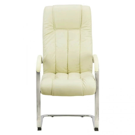 Scaun vizitatori piele cadru cromat fix OFF8115 Supreme Finesse