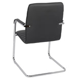 Scaun vizitatori piele cadru cromat fix OFF835 Bruxelles
