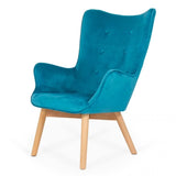 Fotoliu relaxare catifea cu otoman BUC267 Cozy Weekend