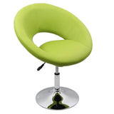 Scaun relaxare piele cadru otel cromat ajustabil REL218 Sun VERDE DESCHIS