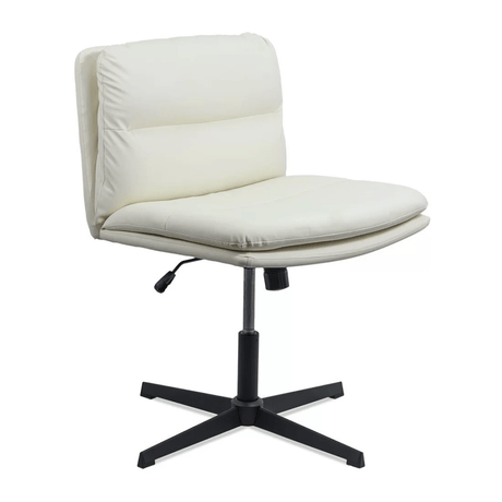 Scaun relaxare piele cadru negru reglabil REL407 Mobi CREM