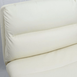 Scaun relaxare piele cadru negru reglabil REL407 Mobi CREM