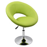 Scaun relaxare piele cadru otel cromat ajustabil REL218 Sun VERDE DESCHIS