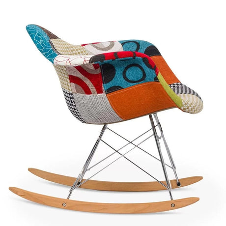 Scaun relaxare stofa cadru metalic balansoar BUC243B Rest Multicolor