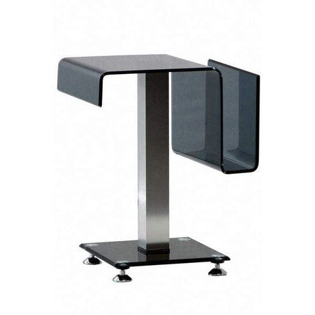 Stand TV Turn Fix Sticla Fumurie Turnata Securizata cu Suport Media  BUC02 Nikel Tower