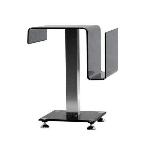 Stand TV Turn Fix Sticla Fumurie Turnata Securizata cu Suport Media  BUC02 Nikel Tower